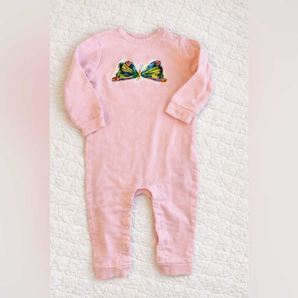 Pink Butterfly Kids One Piece